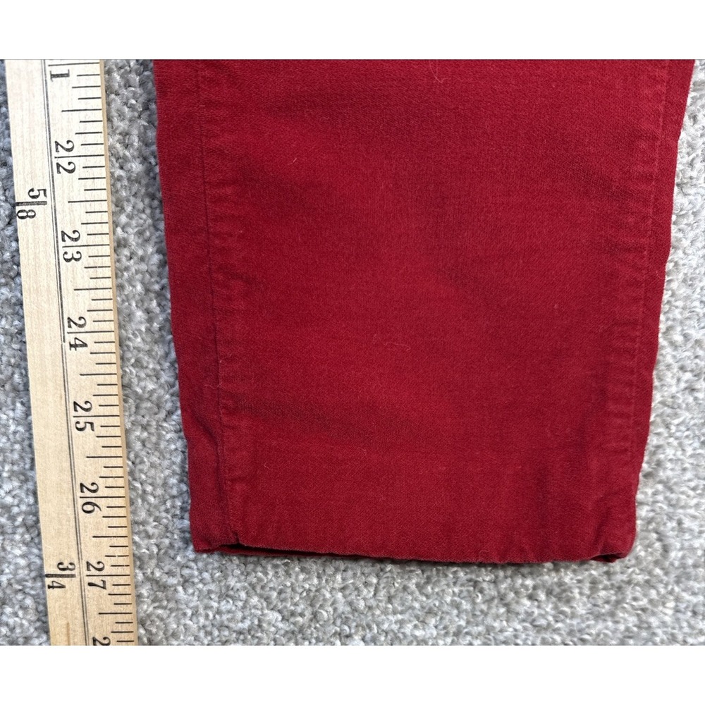 J.McLaughlin Pants Women's 10 Red Velvet Velour Straight Leg Stretch - Picture 4 of 12